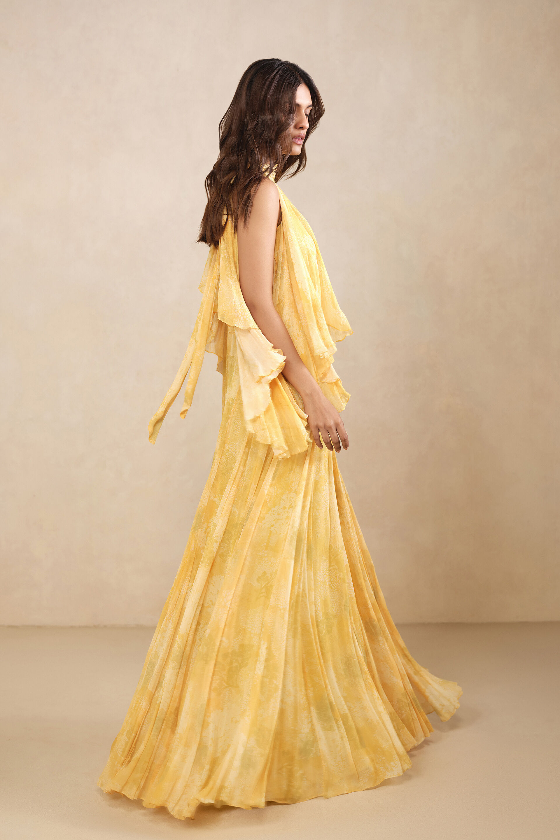 Satsuma Bemberg Gown - Yellow, Yellow, image 4